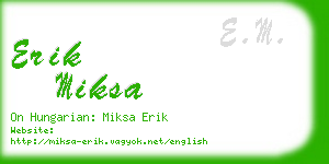 erik miksa business card